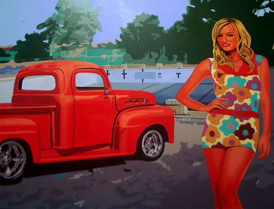 Girl-and-Truck,-oil-on-canvas,-160x120cm,-2011