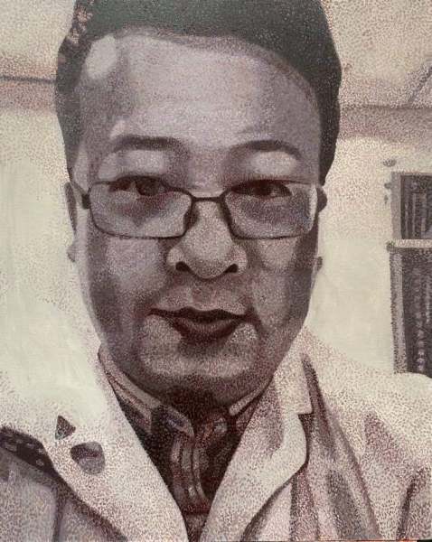 Dr Li Wenliang, 100x80cm, oil on canvas, 2020