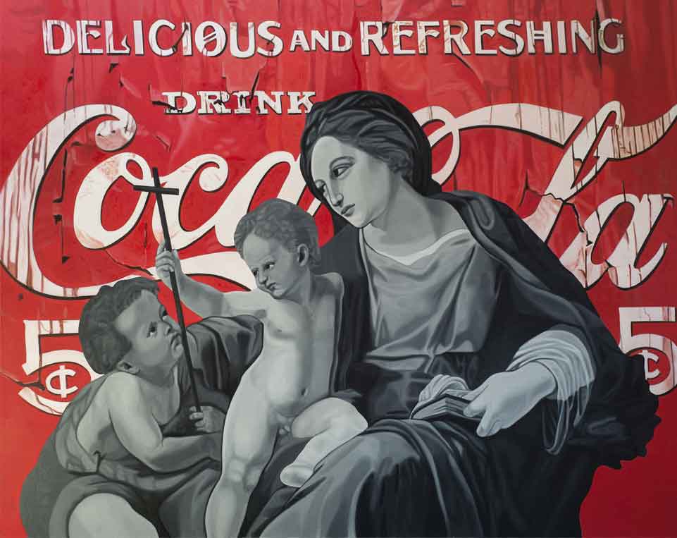 Raphaello-vs-Coce,-200x160cm,-oil-on-canvas,-1994.