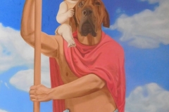 St Christopher, 120x100cm, oil on canvas, 2018